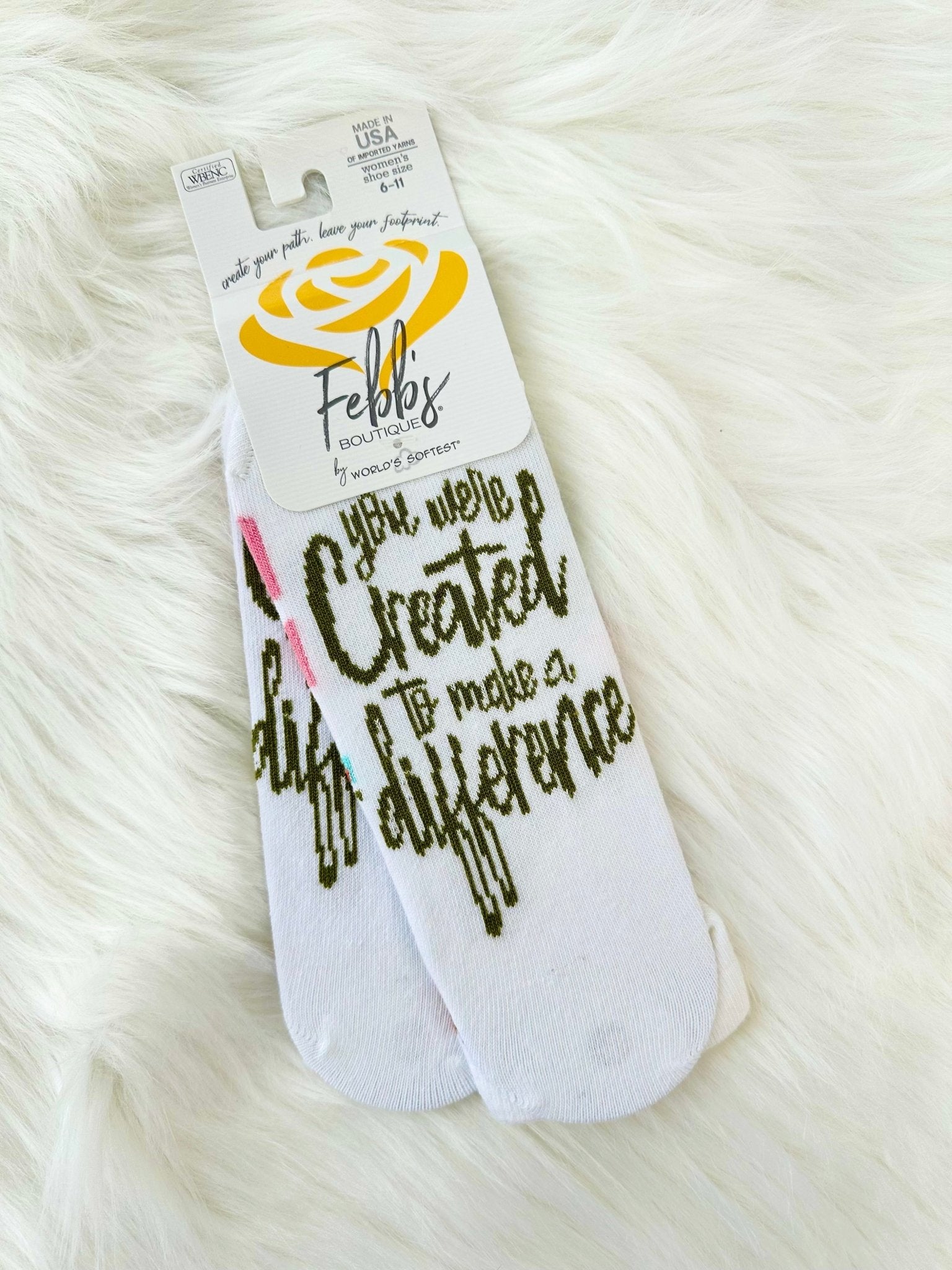 You Were Created to Make a Difference World's Softest Socks - The Nines