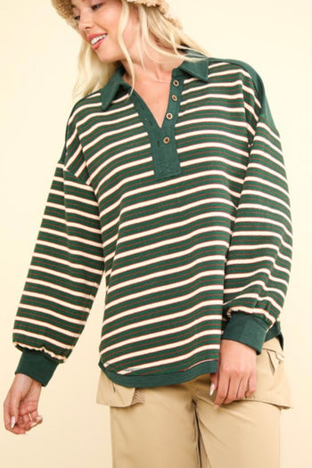 Relaxed Causal Striped Knit Tops - 2 Colors! - FINAL SALE