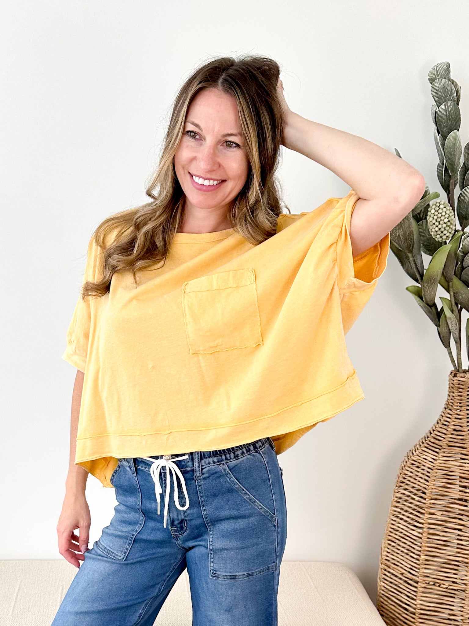 Mineral Washed Oversized Pocket Tee - The Nines