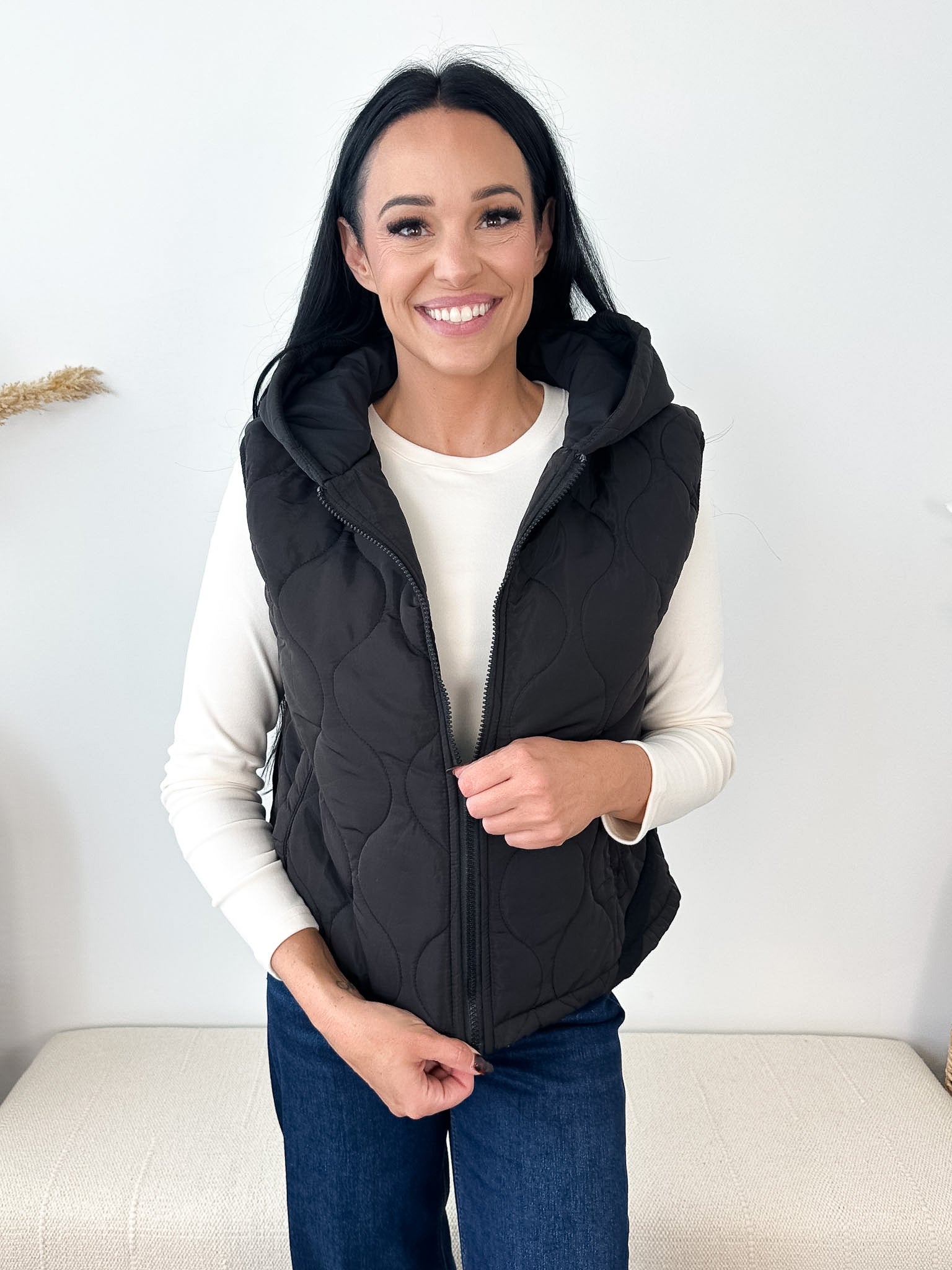Quilted Hooded Puffer Vest
