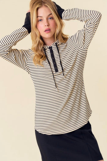 Sloane Striped Thumbhole Hoodies - 4 colors!