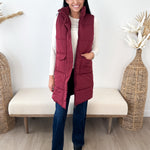 Long Puffer Vest - 2 colors! - The Nines