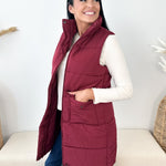 Long Puffer Vest - 2 colors! - The Nines