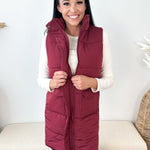 Long Puffer Vest - 2 colors! - The Nines