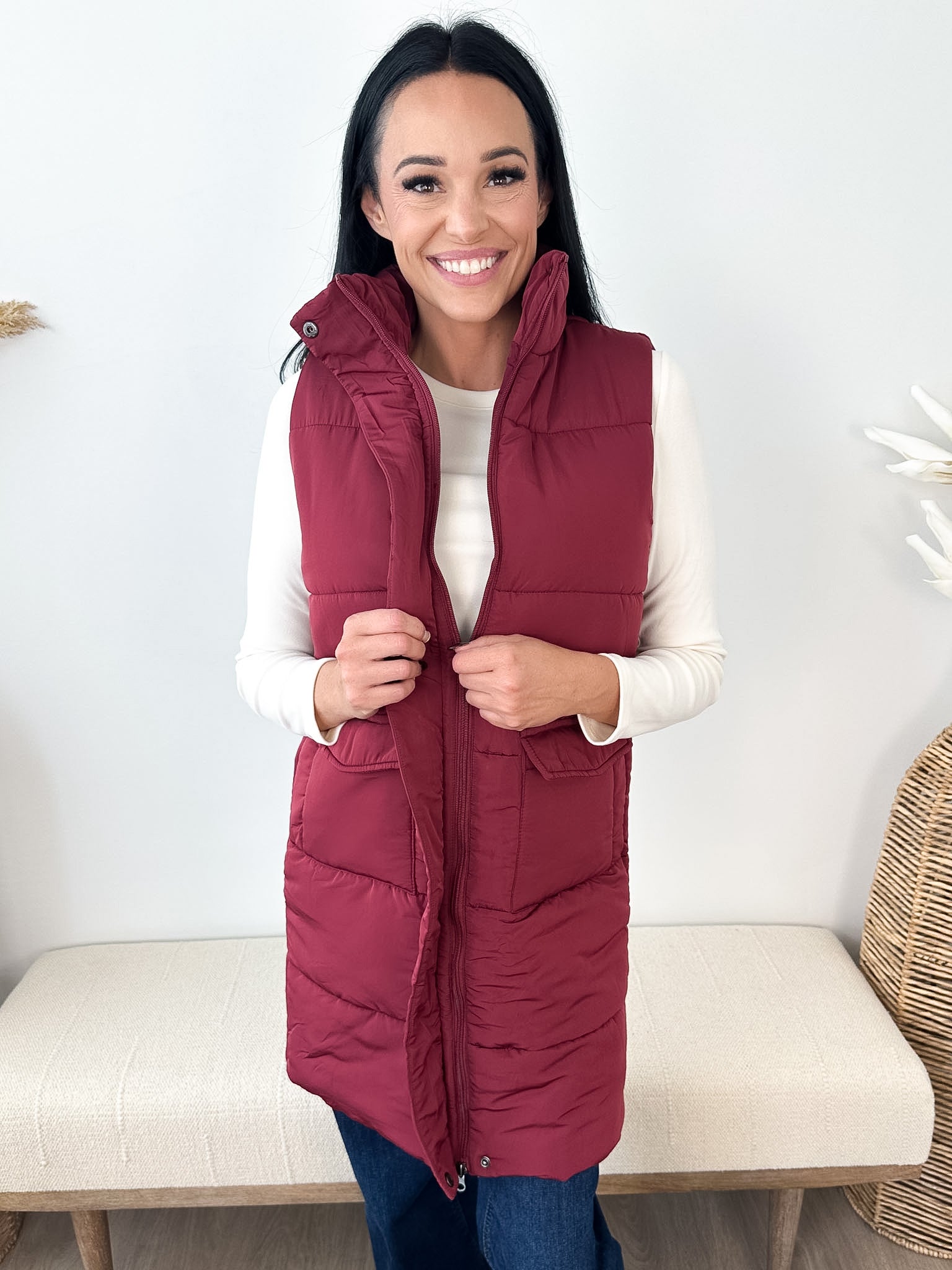 Long Puffer Vest - 2 colors! - The Nines