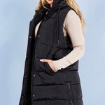 Long Side Zip Puffer Vests - 2 Colors! - The Nines