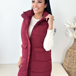 Long Puffer Vest - 2 colors! - The Nines