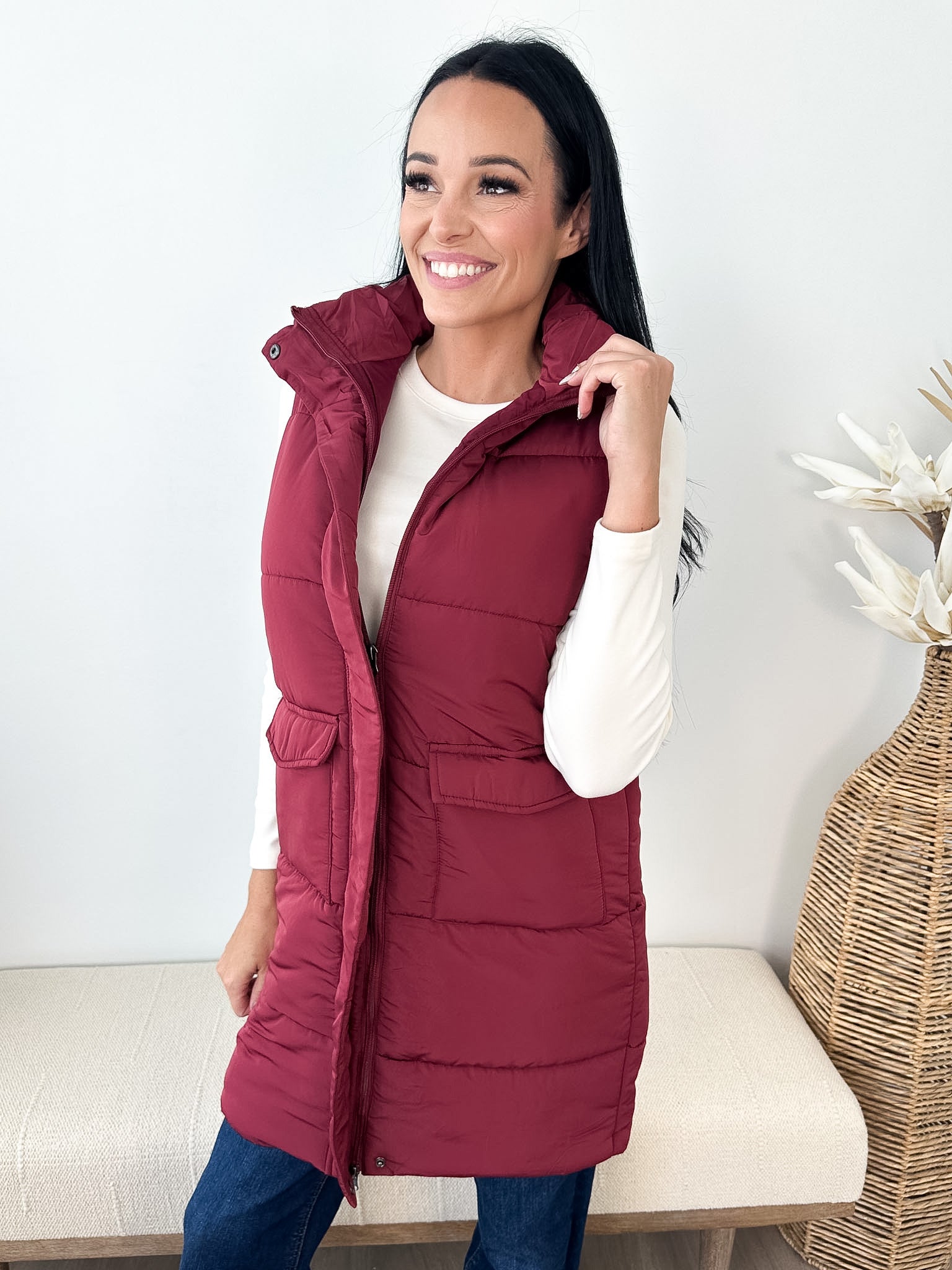 Long Puffer Vest - 2 colors! - The Nines