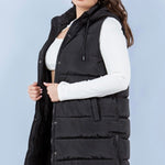 Long Side Zip Puffer Vests - 2 Colors! - The Nines