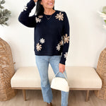 Floral Accent Sweater - The Nines