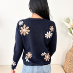 Floral Accent Sweater - The Nines