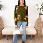 Floral Accent Sweater - The Nines