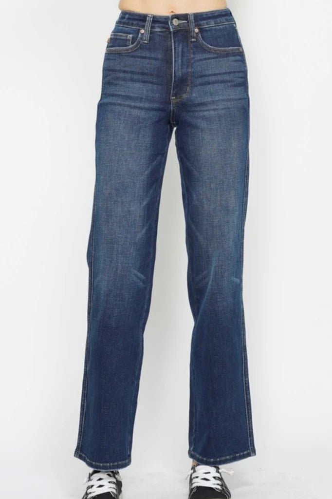 Judy Blue High Waist Tummy Control Classic Straight Jeans - FINAL SALE! - The Nines