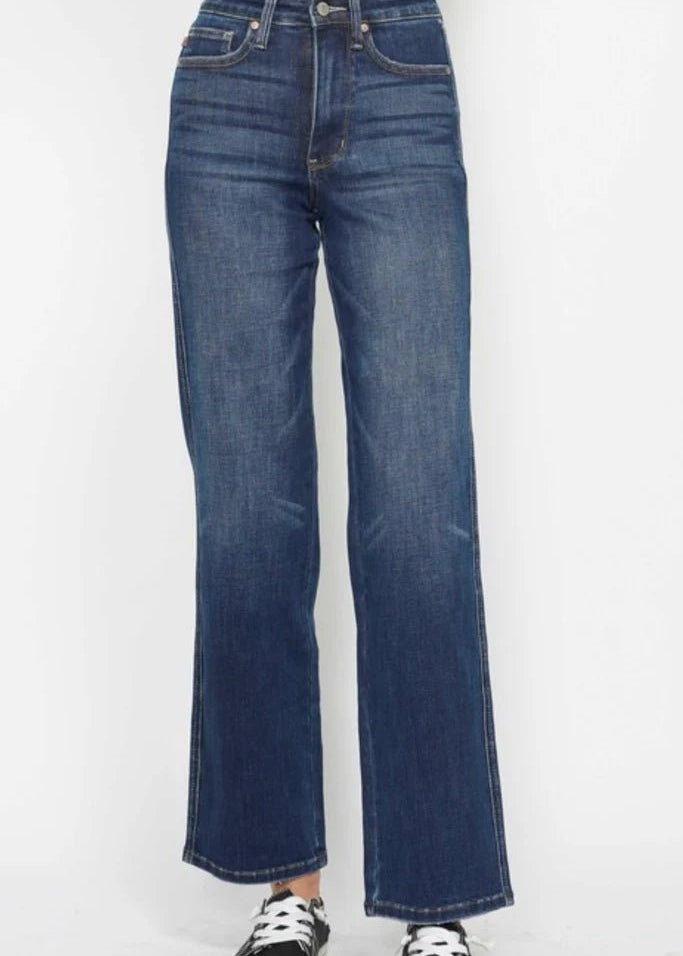 Judy Blue High Waist Tummy Control Classic Straight Jeans - FINAL SALE! - The Nines