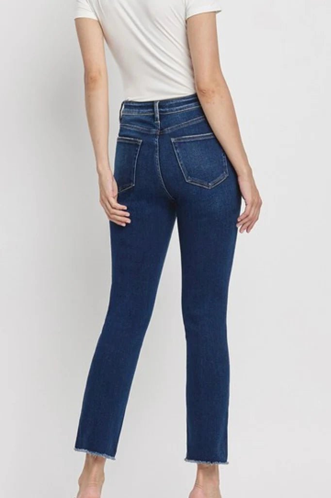 Vervet By Flying Monkey Super High Rise Stretch Slim Straight Jeans - The Nines