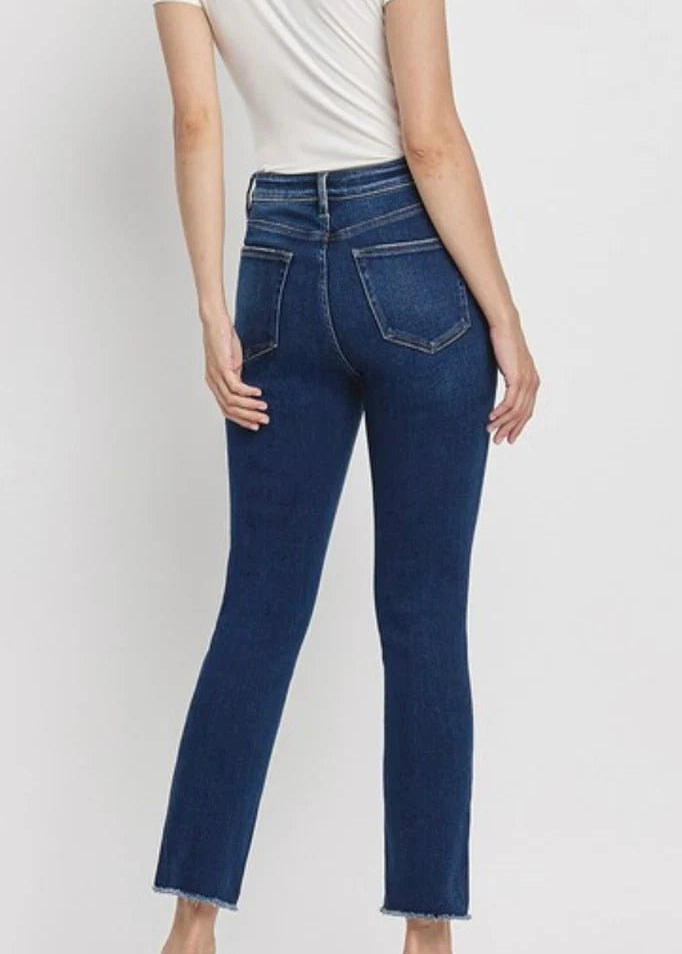 Vervet By Flying Monkey Super High Rise Stretch Slim Straight Jeans - The Nines