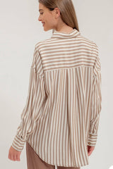 Buttoned Up Striped Tops - 2 Colors!