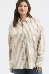 Buttoned Up Striped Tops - 2 Colors!