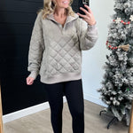 Rae Mode Quilted Snap Button Pullover - The Nines