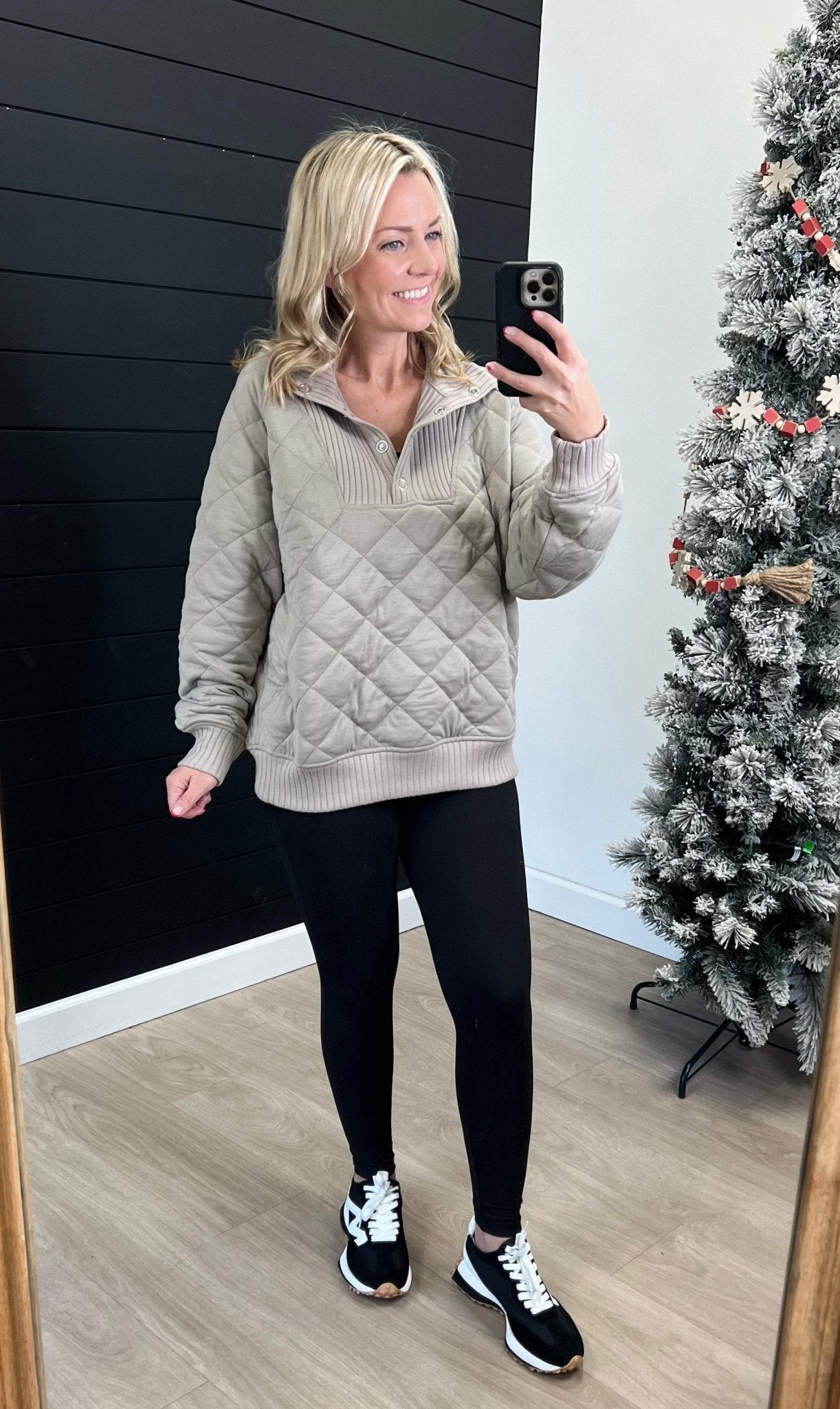 Rae Mode Quilted Snap Button Pullover - The Nines