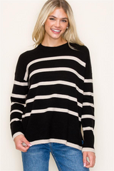 Coffee To Go Striped Sweaters - 3 Colors!