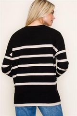 Coffee To Go Striped Sweaters - 3 Colors!