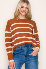 Coffee To Go Striped Sweaters - 3 Colors!