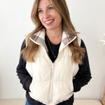 Reversible Cropped Puffer Vest - 2 Colors! - The Nines