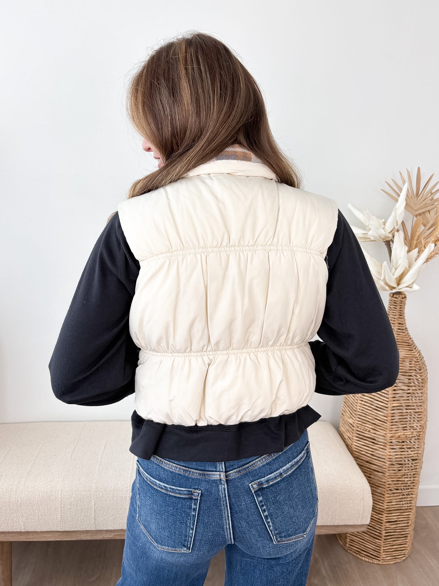 Reversible Cropped Puffer Vest - 2 Colors! - The Nines