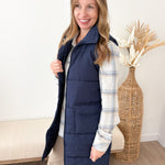 Long Puffer Vest - 2 colors! - The Nines