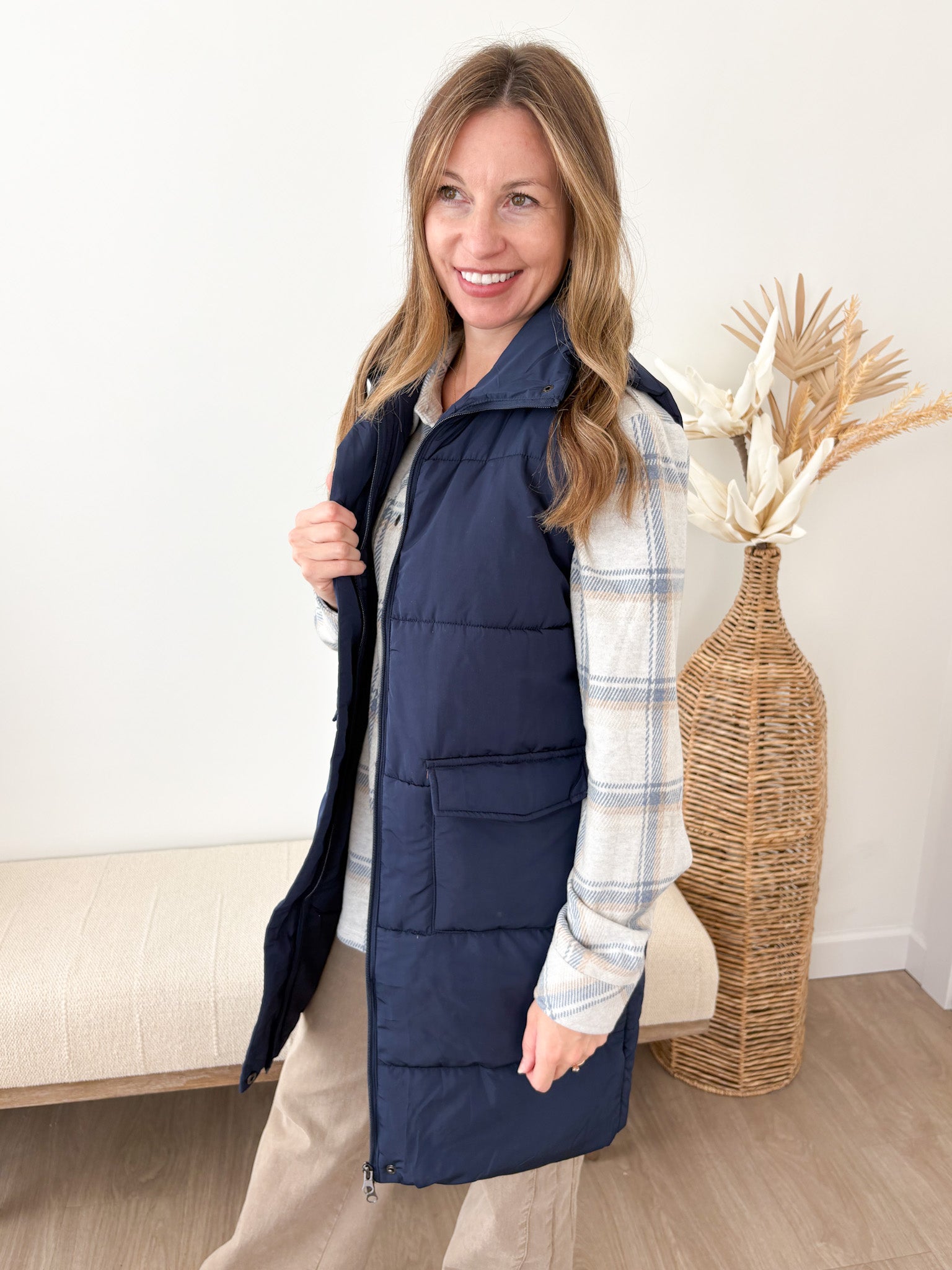Long Puffer Vest - 2 colors! - The Nines