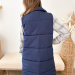 Long Puffer Vest - 2 colors! - The Nines