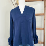 Split Neck Solid Top - 2 Colors! - The Nines