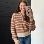 Terracotta Half Zip Sweater - The Nines