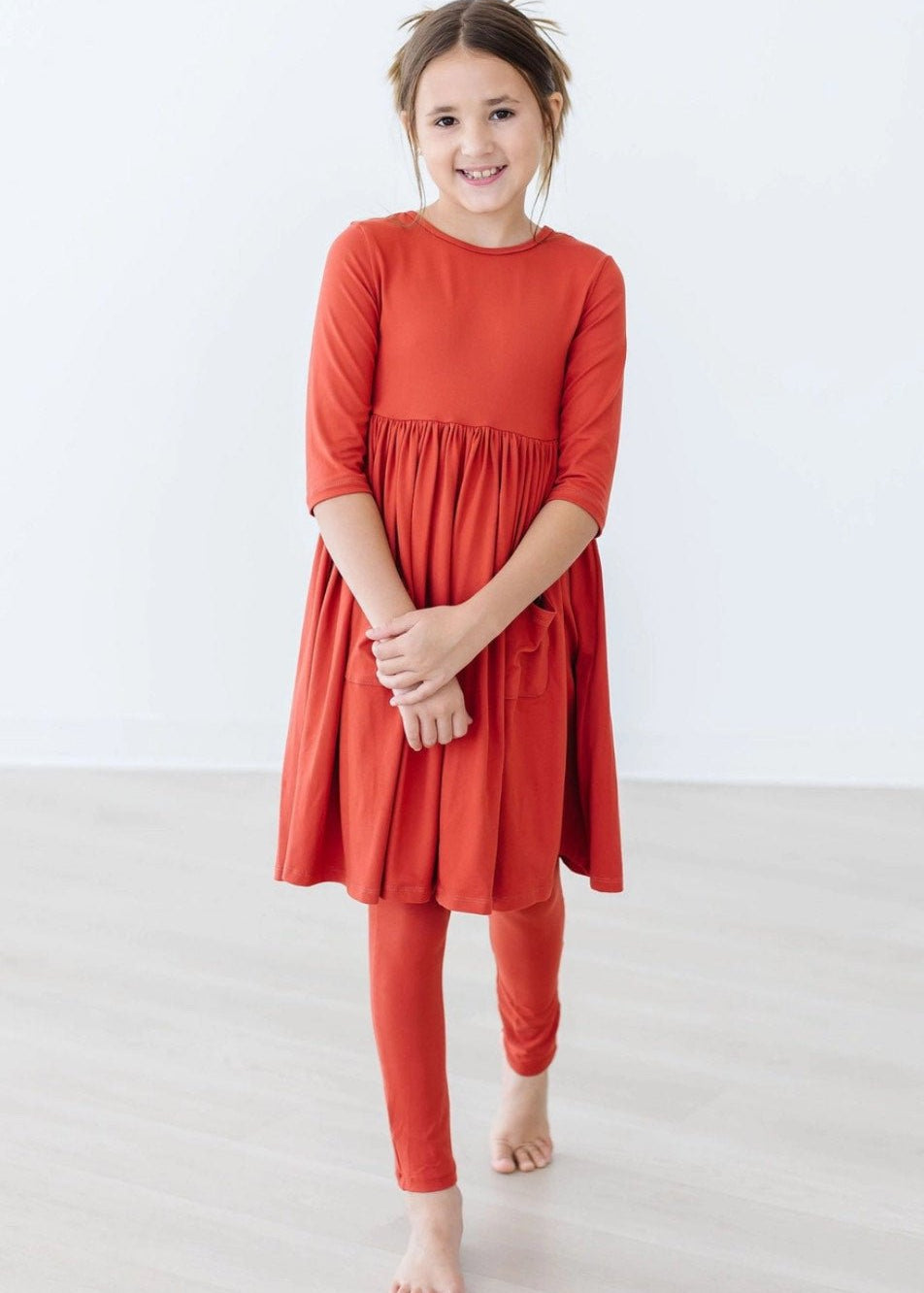 Buttery Soft Pumpkin Spice Twirl Dress - The Nines