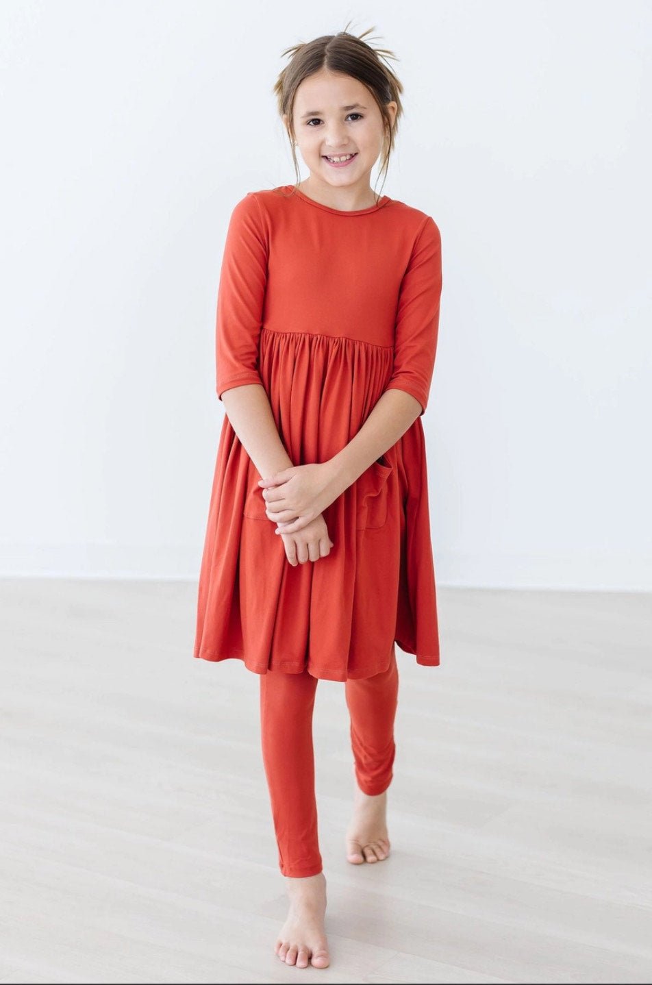 Buttery Soft Pumpkin Spice Twirl Dress - The Nines
