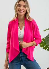 Cropped Cinch Sleeve Blazers - 3 Colors!