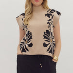 Floral High Neck Sweater - 2 colors! - The Nines