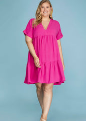 Ashley Vneck Dress - 2 colors!