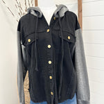 Black Plaid Sleeve Jacket - The Nines