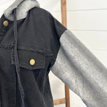 Black Plaid Sleeve Jacket - The Nines