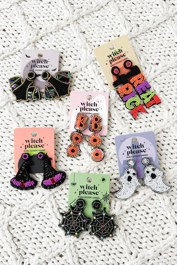 Halloween Beaded Earrings - 6 Styles!