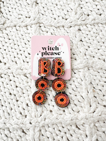 Halloween Beaded Earrings - 6 Styles!