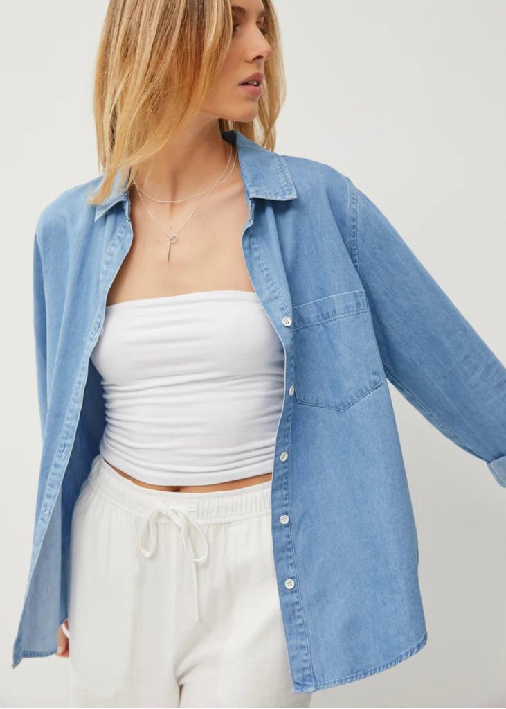 Ultimate Classic Tencel Button Down Top - The Nines