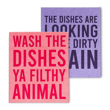 Funny 2 Pack Swedish Dishcloth Set