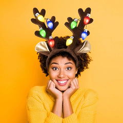 Jumbo Light Up Bulb Antler Headband