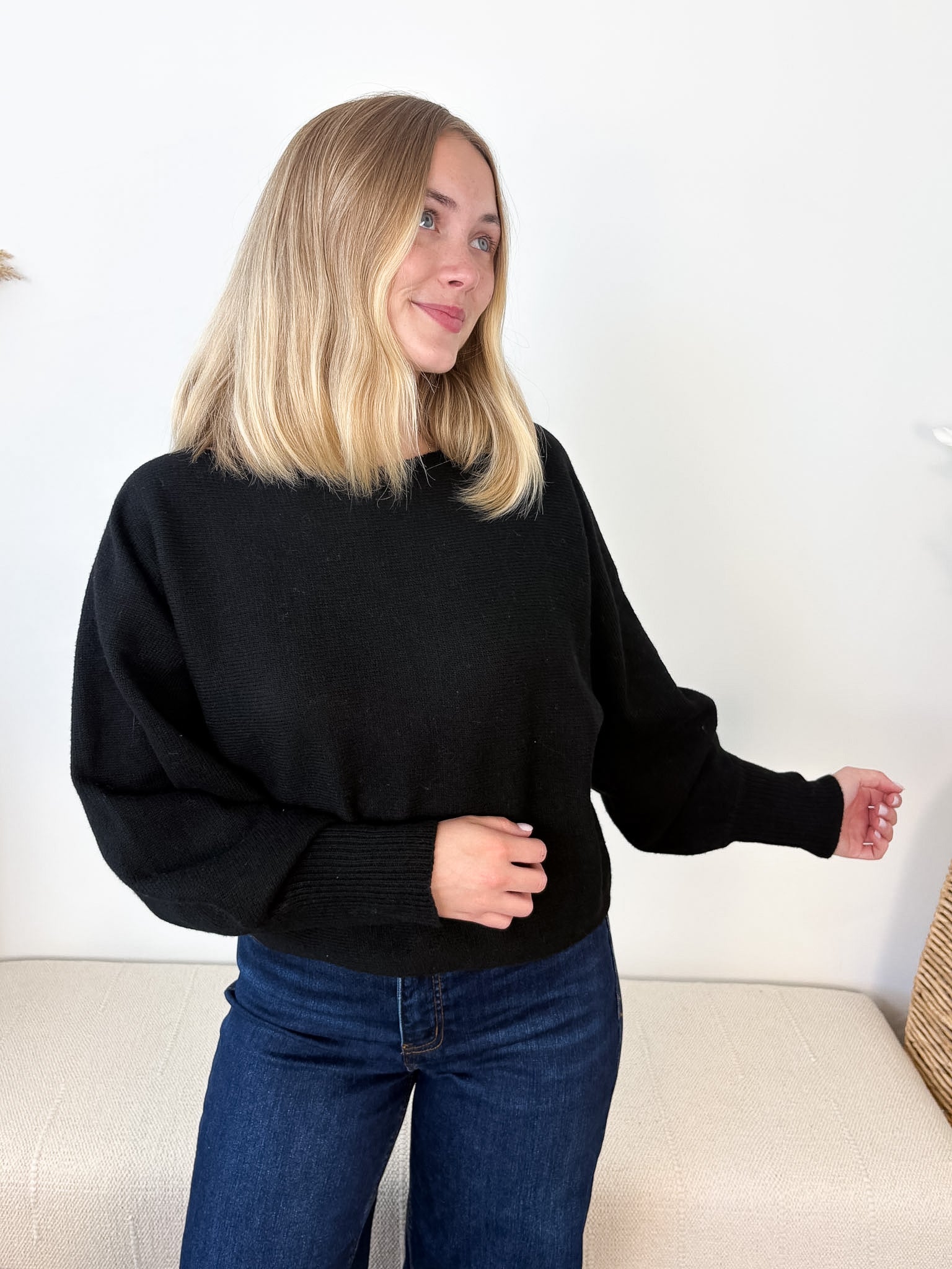 Balloon Sleeve Sweater - 4 colors!