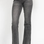 Judy Blue Mid Rise Tummy Control Release Hem Gray Flare - FINAL SALE! - The Nines