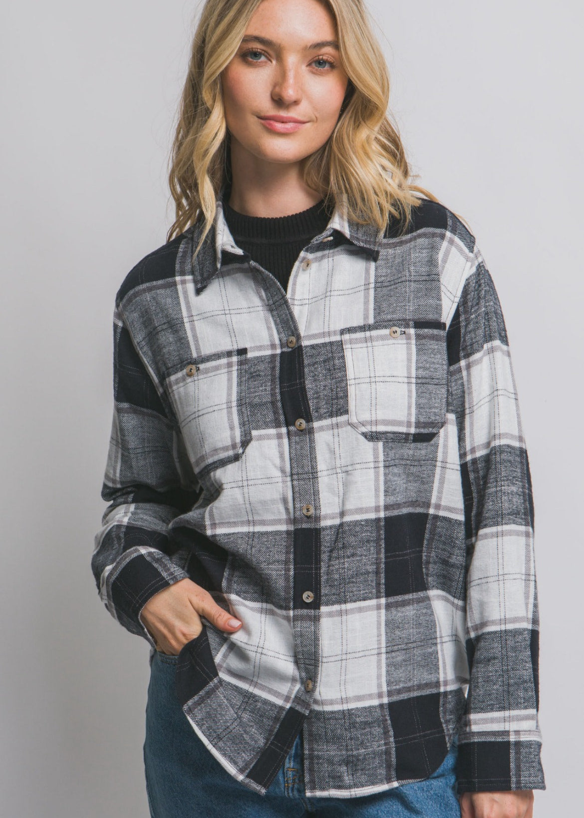 Black Plaid Flannel - FINAL SALE! - The Nines