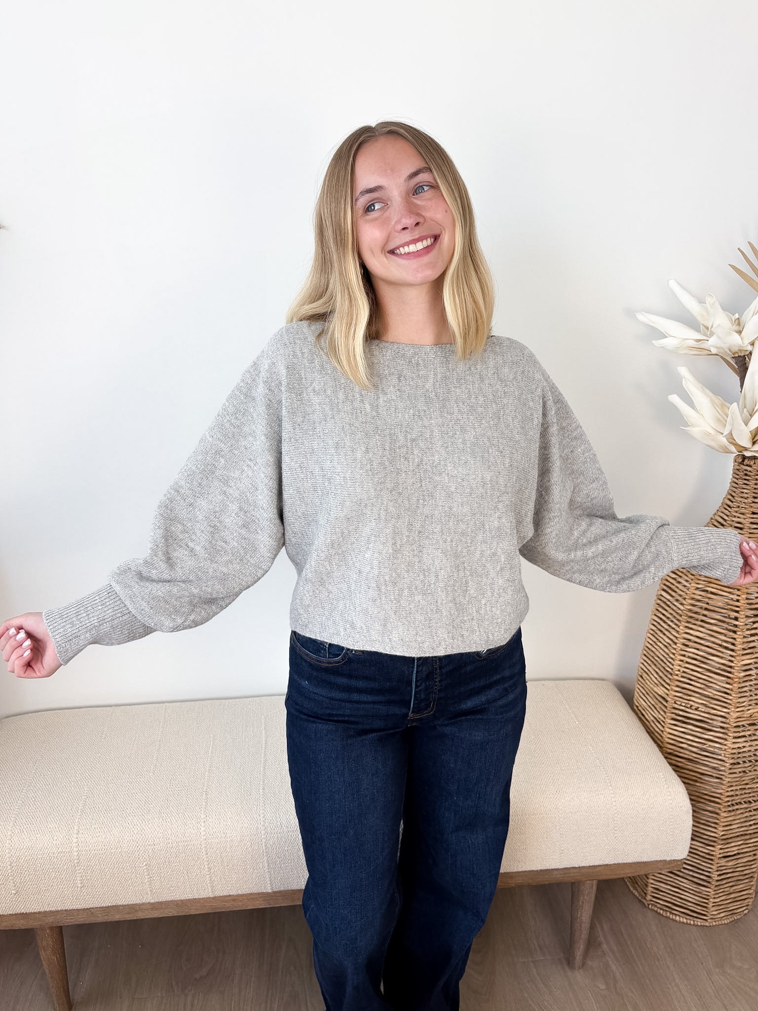 Balloon Sleeve Sweater - 4 colors!